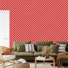 Red Vichy Plaid Wallpaper for Living Room and Bedroom 50x1000