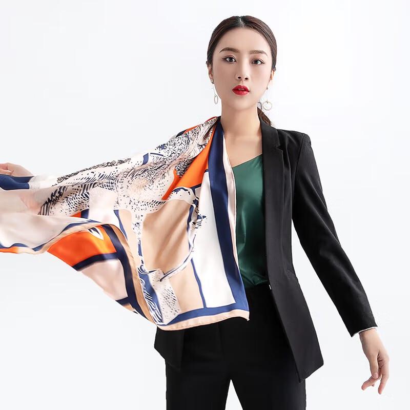 Hengyuanxiang 90x90cm 100% Mulberry Silk Square Scarf