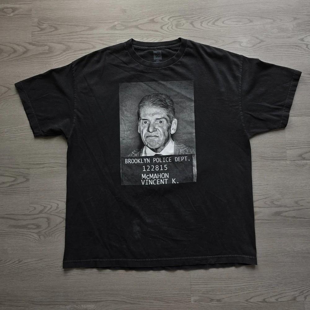 Vince McMahon Police Mugshot Gift For Fan S5XL Unisex TShirt EL1294 XXXL