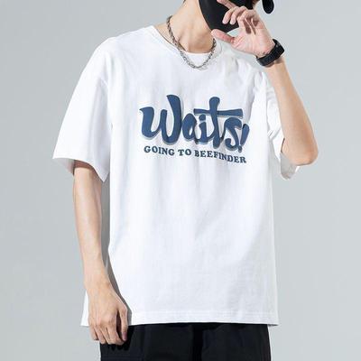 Mens Pure Cotton Short-Sleeved T-shirt O-neck Short Sleeves Casual Loose Tee Man Hip Hop Pullover Shirt
