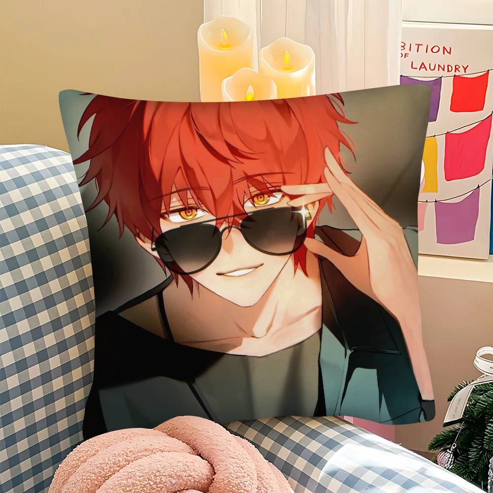 1Pc Anime Mystic Messenger Game Pillow Case Fashion Square Pillowcase Bedroom Sofa Room Ins Decoration Leisure