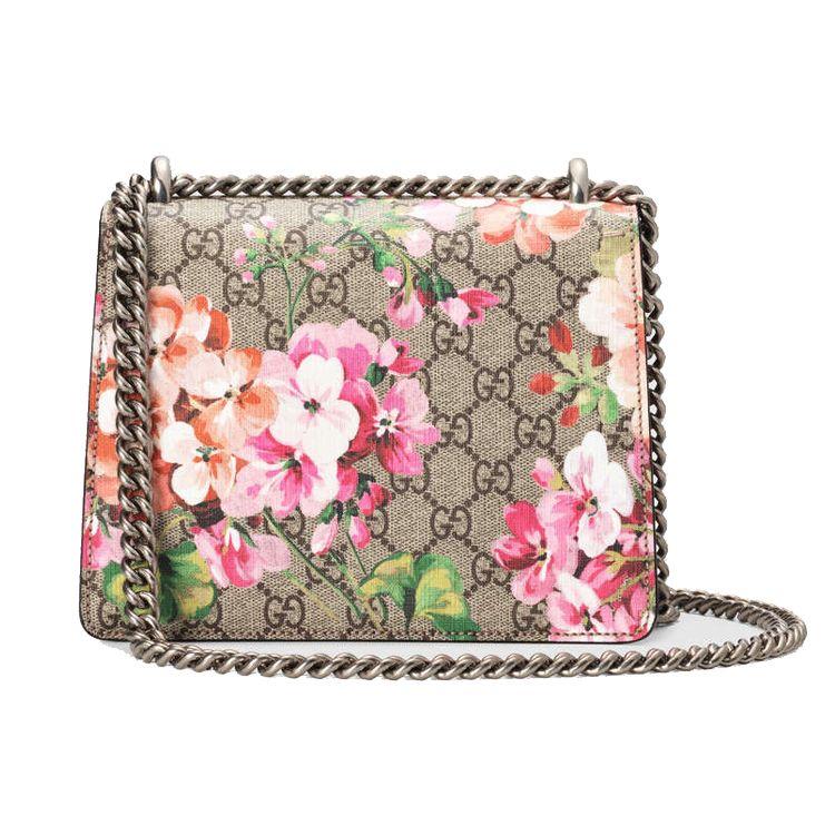 Gucci Dionysus GG Blooms Tiger Head Buckle Logo Camellia Print Chain Canvas And Leather Crossbody Bag Women bags 421970-KU23N-8693