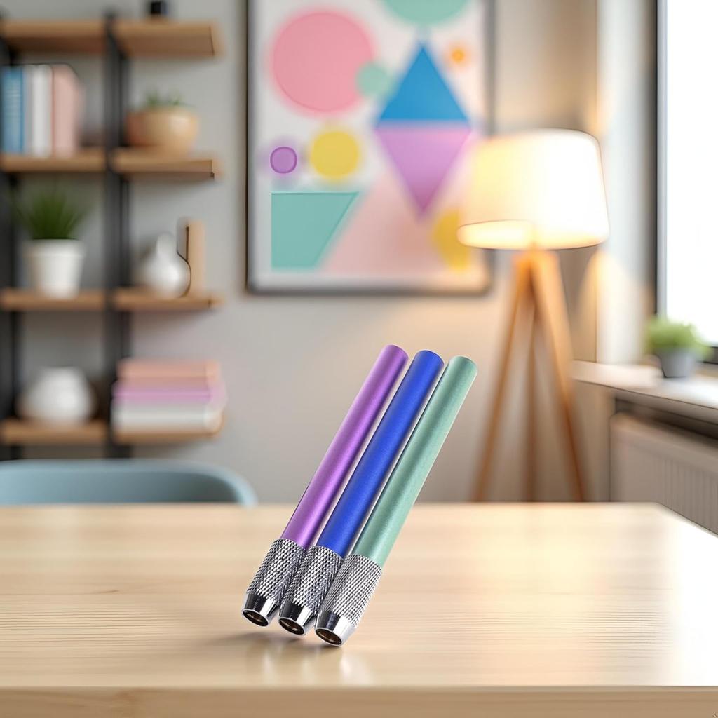 3Pcs Random Pencil Extender Holder,Metal Pencil Lengthened Extender Holder Holders and Pen Holders Desk Supplies Holders and Dispensers