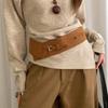 Luxurious Matte Finish Wide Belt PU Waistband Slimming For Women Retro Clasp Two Color Option Easy Styling