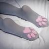 Chaussettes Rose Patte de Chat Mignonnes Lolita Hautes Cuisses Pour Adultes Enfants Femmes Bas Griffes de Chaton