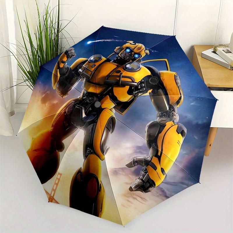 1pc Transformer Bumblebee Themed High-quality Umbrella,Automatic Opening and Closing Umbrella,Multi-functional Umbrella G0811176