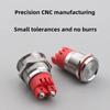 19mm 22mm LED Loud Intermittent Flashing Warning Light Buzzer 12V 24V  220V Mini Red Lamp Alarm Stainless Steel Metal