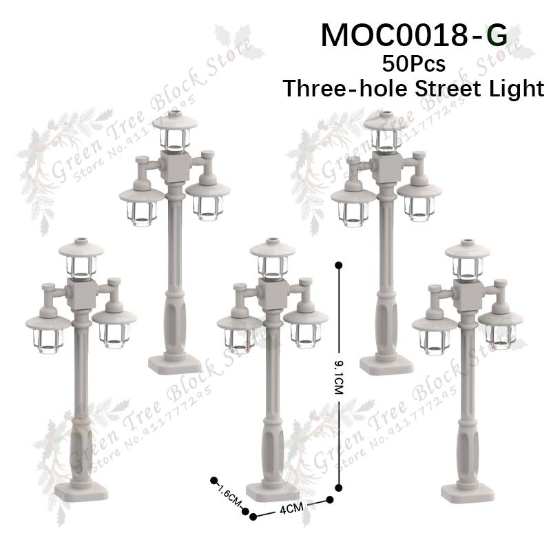 Modele Semafor Seria Oraș MOC Blocuri de Construcție DIY Asamblare Lampă Stradală Bancă Accesorii Cărămizi Jucării Educative Pentru Copii