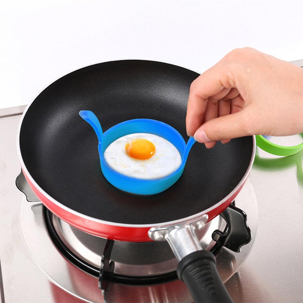 Silicone Egg Ring Mold Heat Resistant Nonstick Cooking Tool for Perfect Fried Eggs Pancakes Orange Silicone Egg Ring