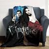 Vampire Diaries Flannel Blanket Super Soft Warm Cozy Blanket for Sofa Bed Office Travel All‑Season Home Decor Gift