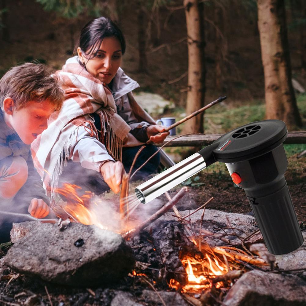 BBQ Grill Fire Bellows Handheld Barbecue Fire Bellows Grill Accessories Aluminum Alloy Kitchen Tool for Picnic Camping Cooking China Mainland