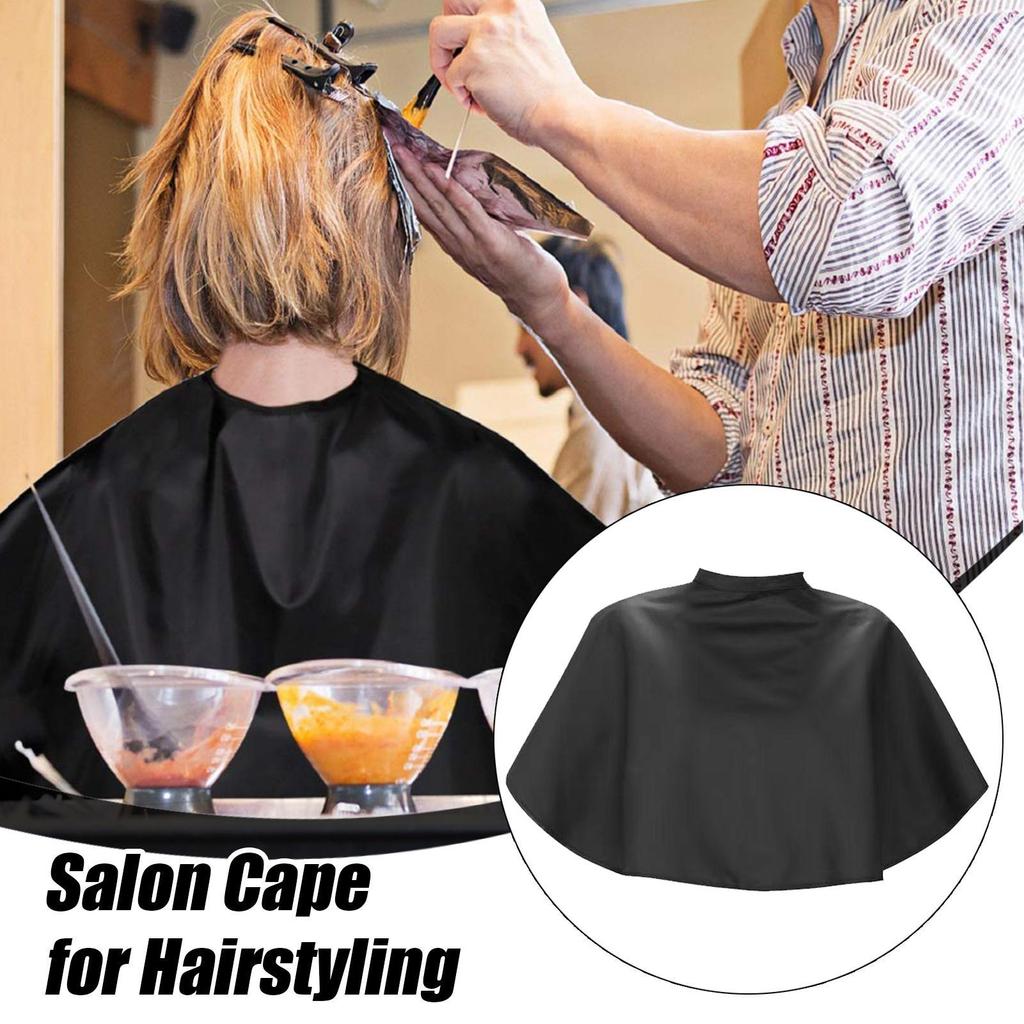 Haircut Capes for Adults Waterproof Salon Capes Adjustable Hairdressing Apron Salon Equipment Black Barber Cape for Home Salon
