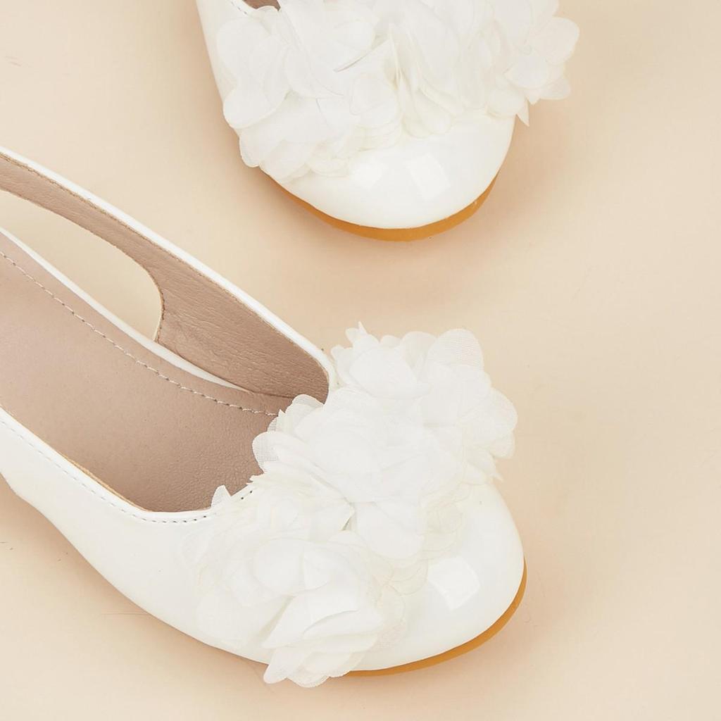 2025 Winter Lace Flower Crystal Heel Princess Shoes for Girls