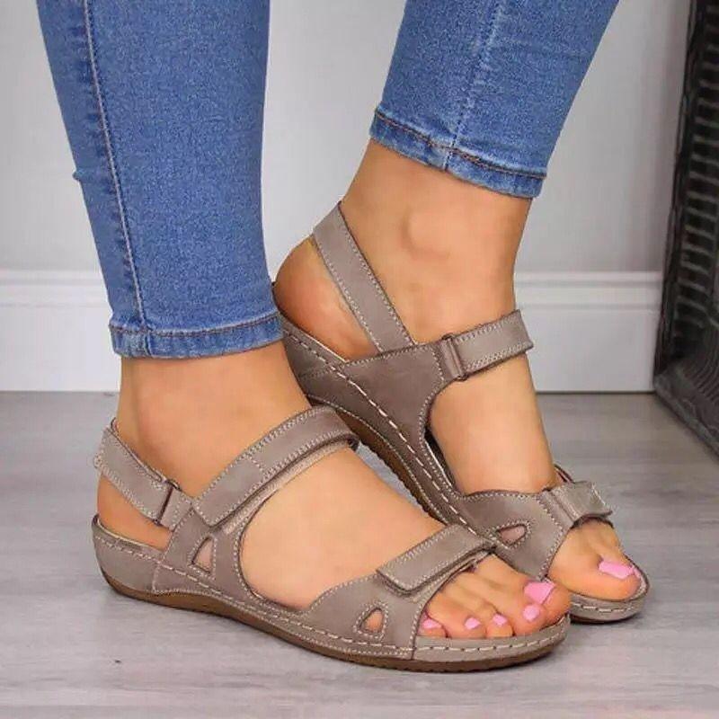 Women's Plus Size Open Toe Sandals Buckle Design Casual Comfortable Daily Outdoor Footwear