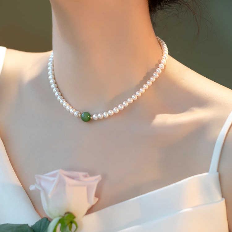 Authentic pearl necklace, light luxury niche sweater chain, versatile and suitable