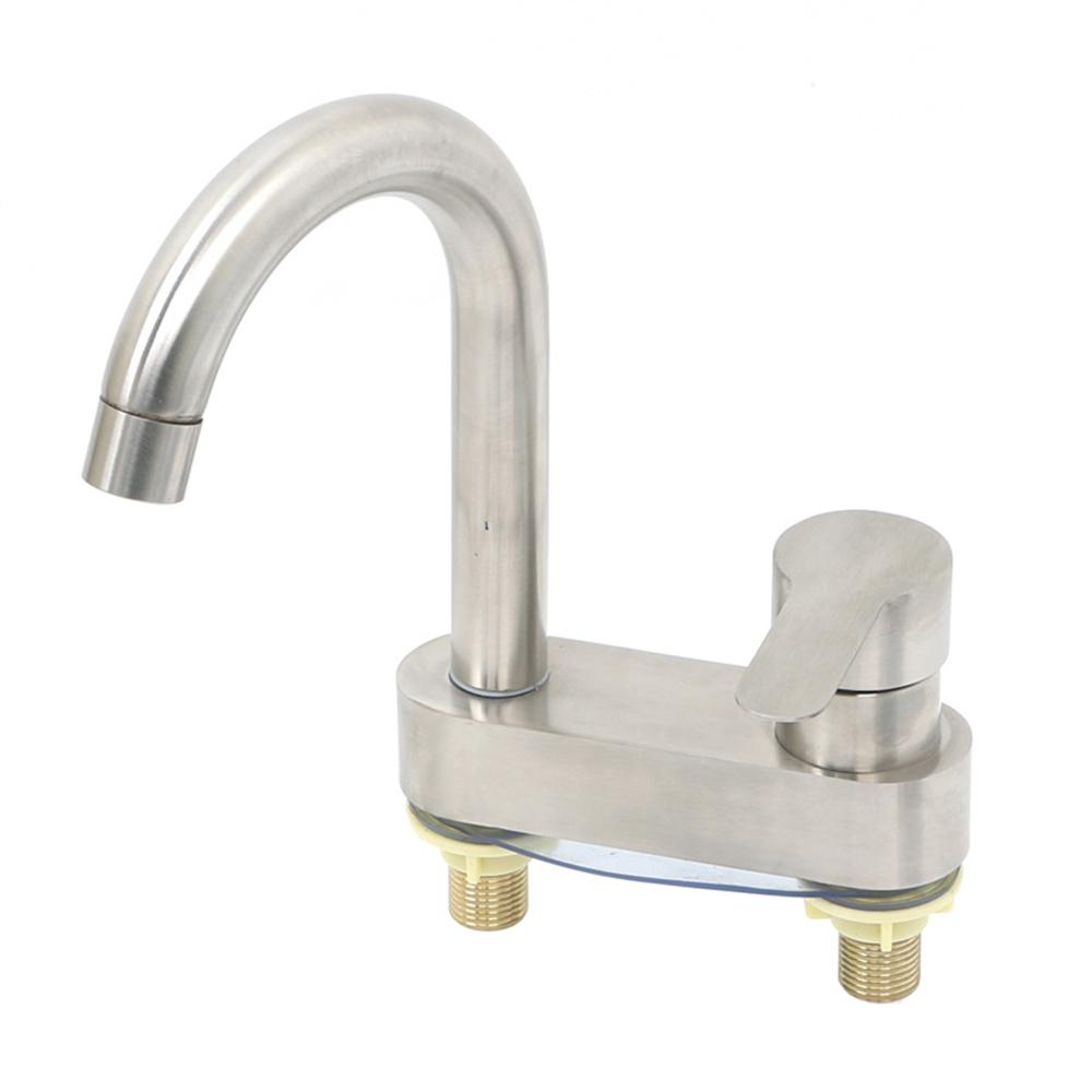 Bathroom 2 Holes Single Handle Tapware Stainless Steel Basin Faucet Sink Faucet Tap Cold And Hot Mixer Tap Bathroom Accessories