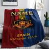 Personalisierbarer Name, Flanelldecke mit Spanien-Aufdruck, weicher Überwurf für Schlafzimmer und Sofa, waschbar, Weihnachtsgeschenk, tolles Geschenk.