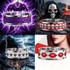 Unique Stainless Steel Rings: Personalized Designs with Skulls, Lip Prints, & Lightning Patterns