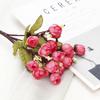 Artificial Fake Flower Mini Rose Tea Bud Simulation Rose Flower Pearl Bud for Living Room Flower Arrangement Decoration