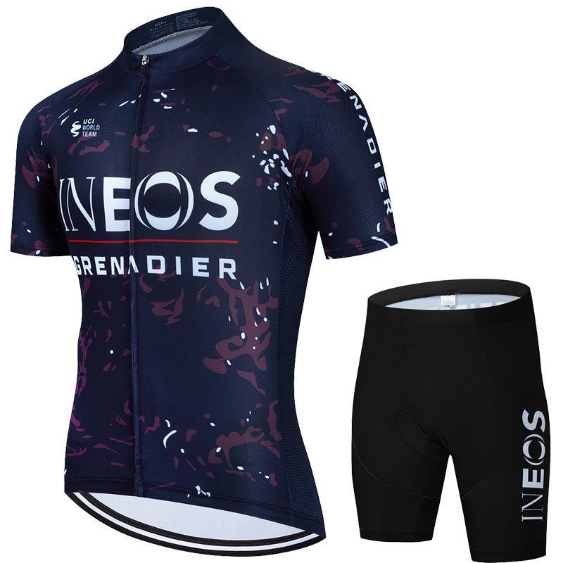 

Summer Breathable Cycling Suit Strap Short Sleeve Suit Cycling Suit 4XL