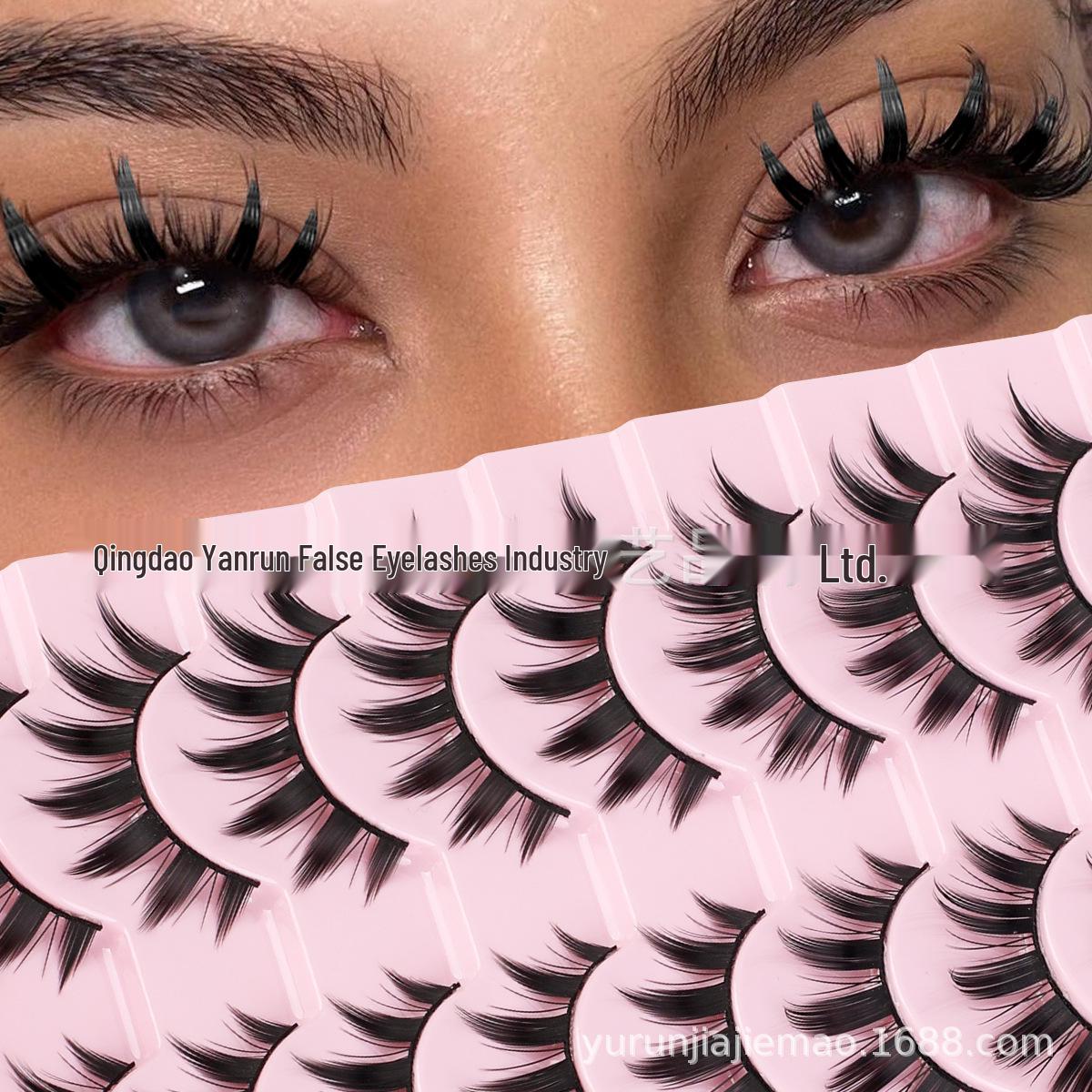 

Thick Slanted Black Fox Eye False Eyelashes