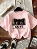 TXCartoon Trendy Kawaii Cat Print T-shirt Women's Summer Round Neck Cute Cat Y2K Graphic Tee Summer Casual Woman Clothing