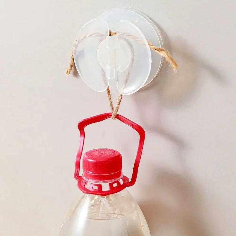 1pcs Wear Resistant Cord Organizer Self Adhesive Hook Round Storage Case Wire Management Transparent Wire Fixing Clip Desk