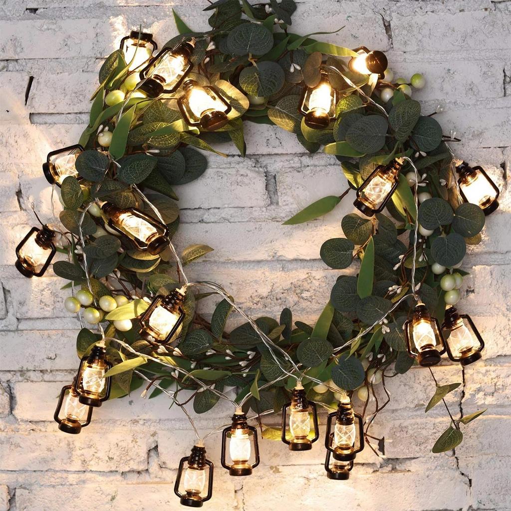 Vintage Light String Lights 10ft 20 LED Decorative Kerosene String Lights For Indoor Outdoor Patio Garden Home Holiday Camping Decoration