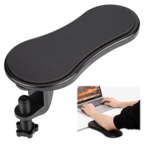 Ergonomic Adjustable Desktop Armrest Desktop Arm Support Extension Rack PU Memory Cotton Panel Black