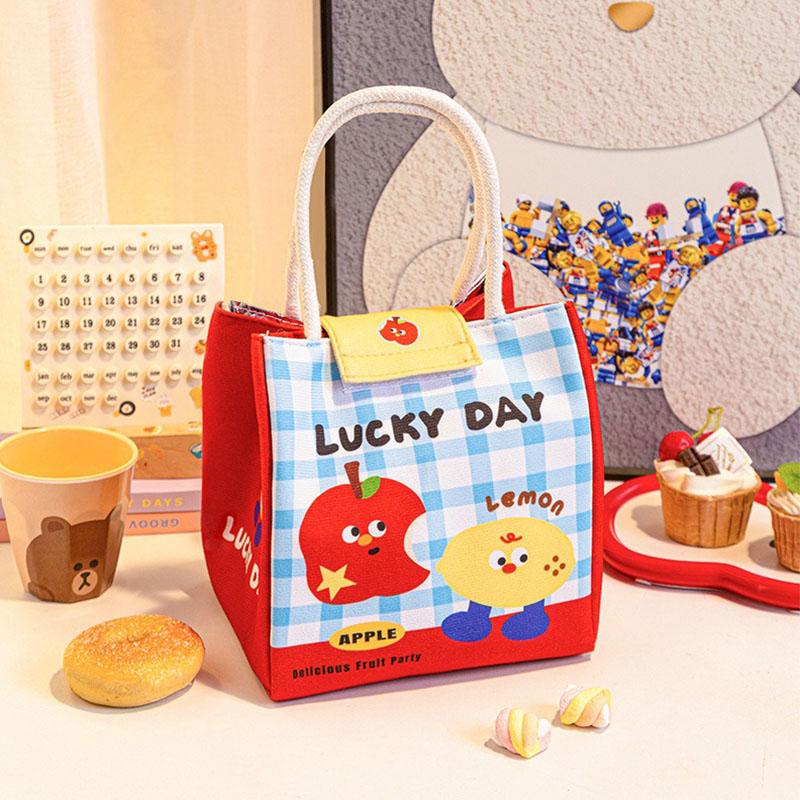 

New Cute Bento Insulated Lunch Bag Lunch Thermal Insulated Cooler Bag Food Bag Adults Keeps Cold and Heat WCB10