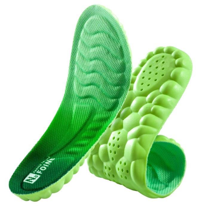 Sport Insoles PU High Stretch Shock Resistant Antibacterial Anti-odorant Breathable Insoles Comfortable for Shoes Cushion