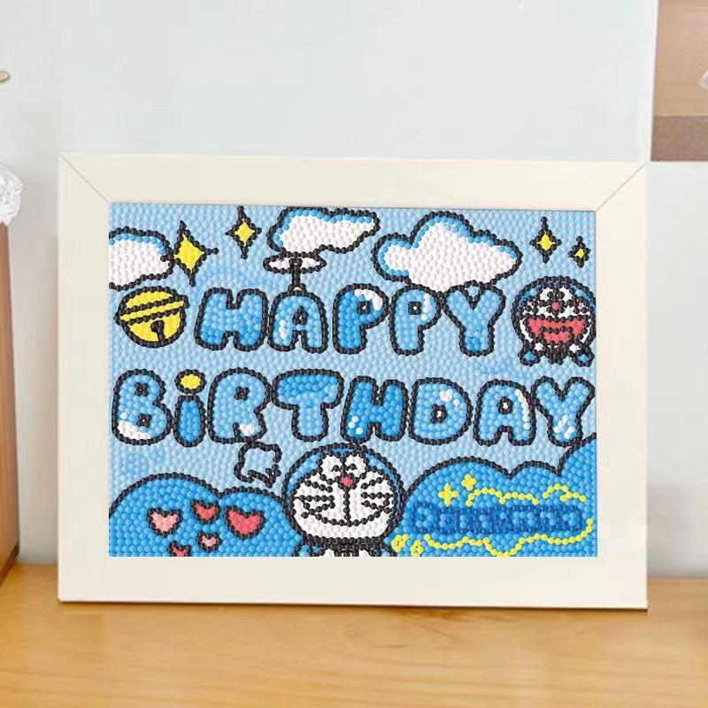Kuromi Cartoon Diamond Painting Kit: Peace & Joy DIY Gift for Students and Kids.