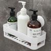 Durable Wall Mounted Plastic Shower Rack Storage Wall Basket Corner Storage Rack Bathroom Supplies