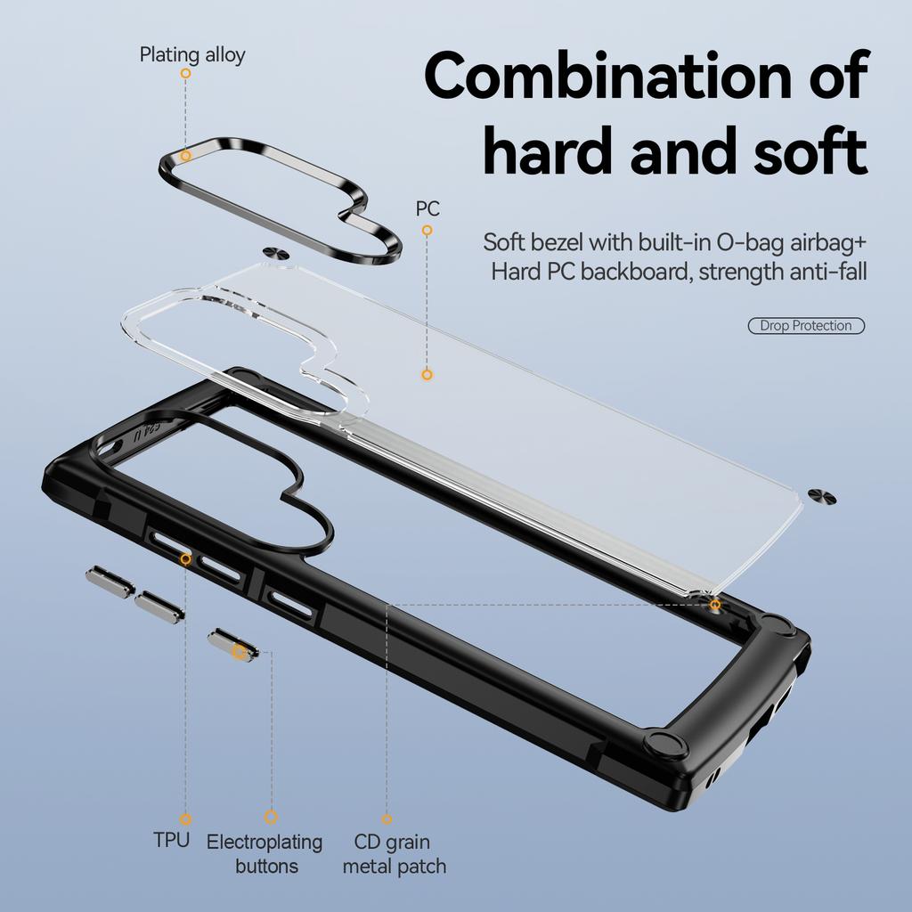 Rugged Heavy Duty Bumper Case For Samsung S25 S24 S23 S22 S21 Plus Ultra A54 A34 A14 A15 5G Hybrid Shockproof Armor Clear Cover