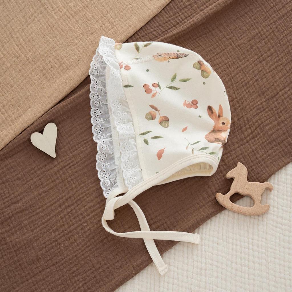 Spring Autumn Baby Lace Sun Hat for Toddlers - Pure Cotton, Unisex, Boneless Design