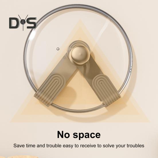 Nástěnný držák víka na hrnce Nastavitelný design Snadná instalace Univerzální přísavka Organizér na víko hrnce Kuchyňský úložný stojan