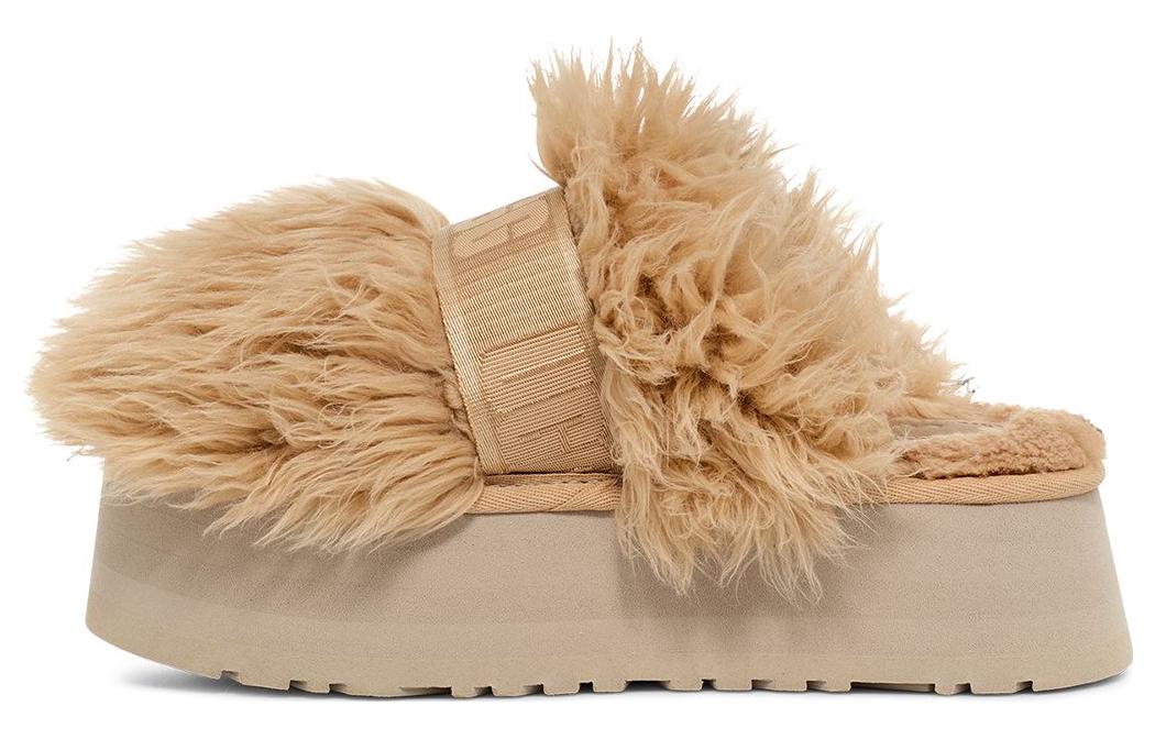 UGG Fabric Fuzzy Slippers Women s Oats White 1131974-OATT 38
