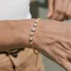 European American Non Fading Stainless Steel Charm Stackable Bracelet Zircon Trendy Women Light Luxury High End Anniversary