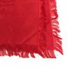 Louis Vuitton Monogram Large format Stole Fringe Scarf shawl wool / silk Red