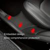 For Tesla Model Y 2019-2023 Rear Door Sill Pad Leather Guards Threshold Bumper Strip Protective Cover Rear Seat Anti Kick Pads