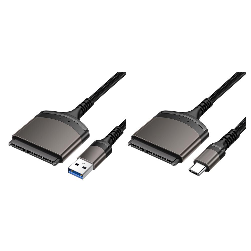 USB 3.0/Type C To SATA Cord 7+15/22 Pin Computer Connector Support Windows/MacOS/Chrome OS/Linux 1 Gbps for 2.5 Inch SSD HDD