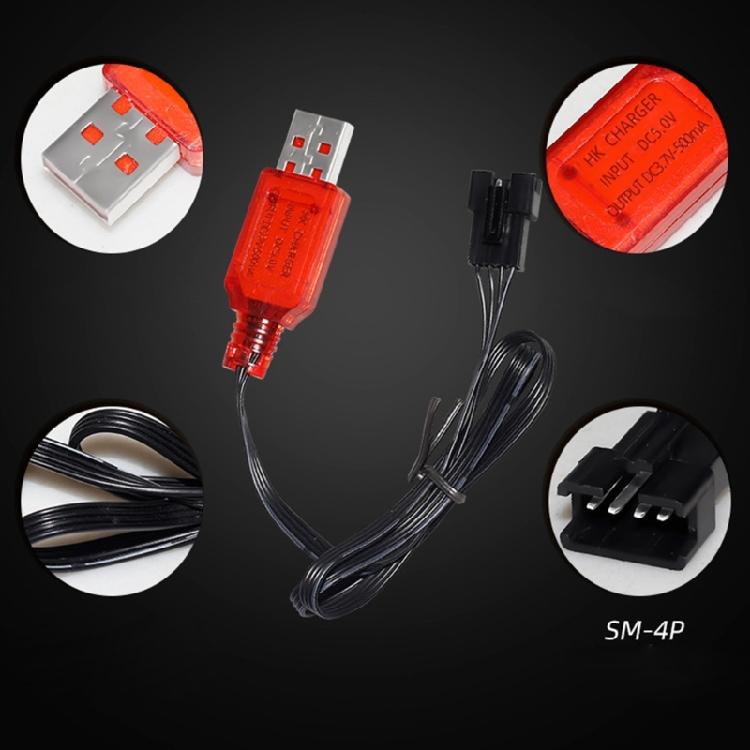 USB Battery Charging for 7.4V 500mA Lithium Batteries for Fast Speed Remote Controlled Devices