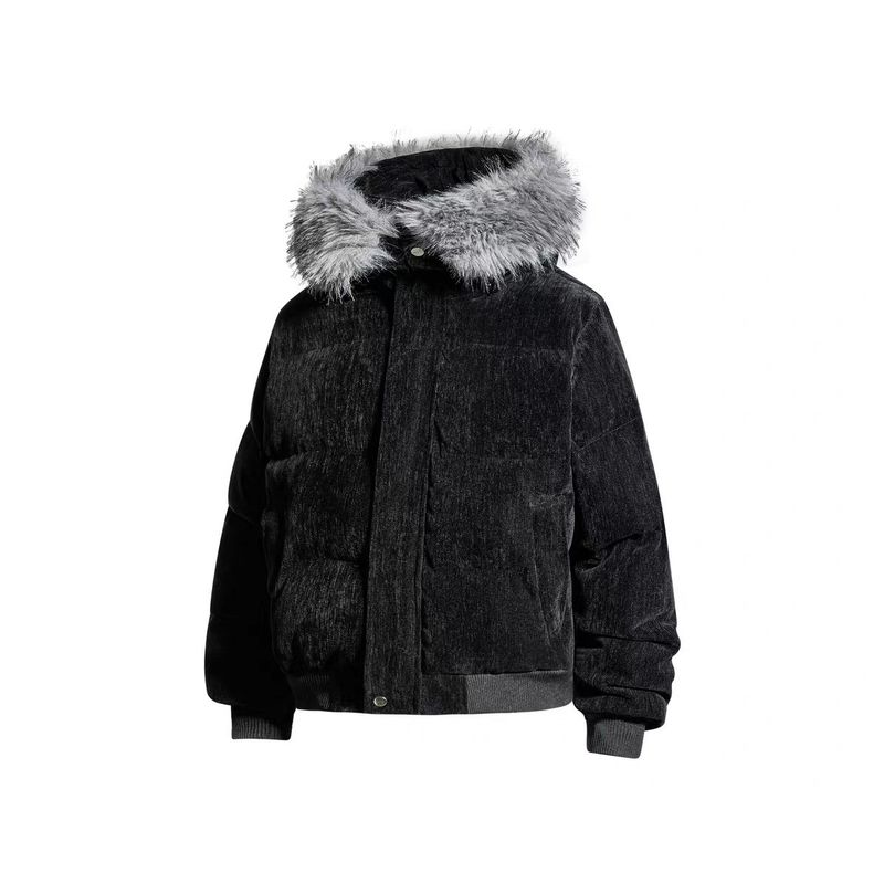 Cabbage Coke American Retro Hooded Cotton Jacket, Men's High-End Winter Warm Coat, Jacket, Couple's Trendy Style