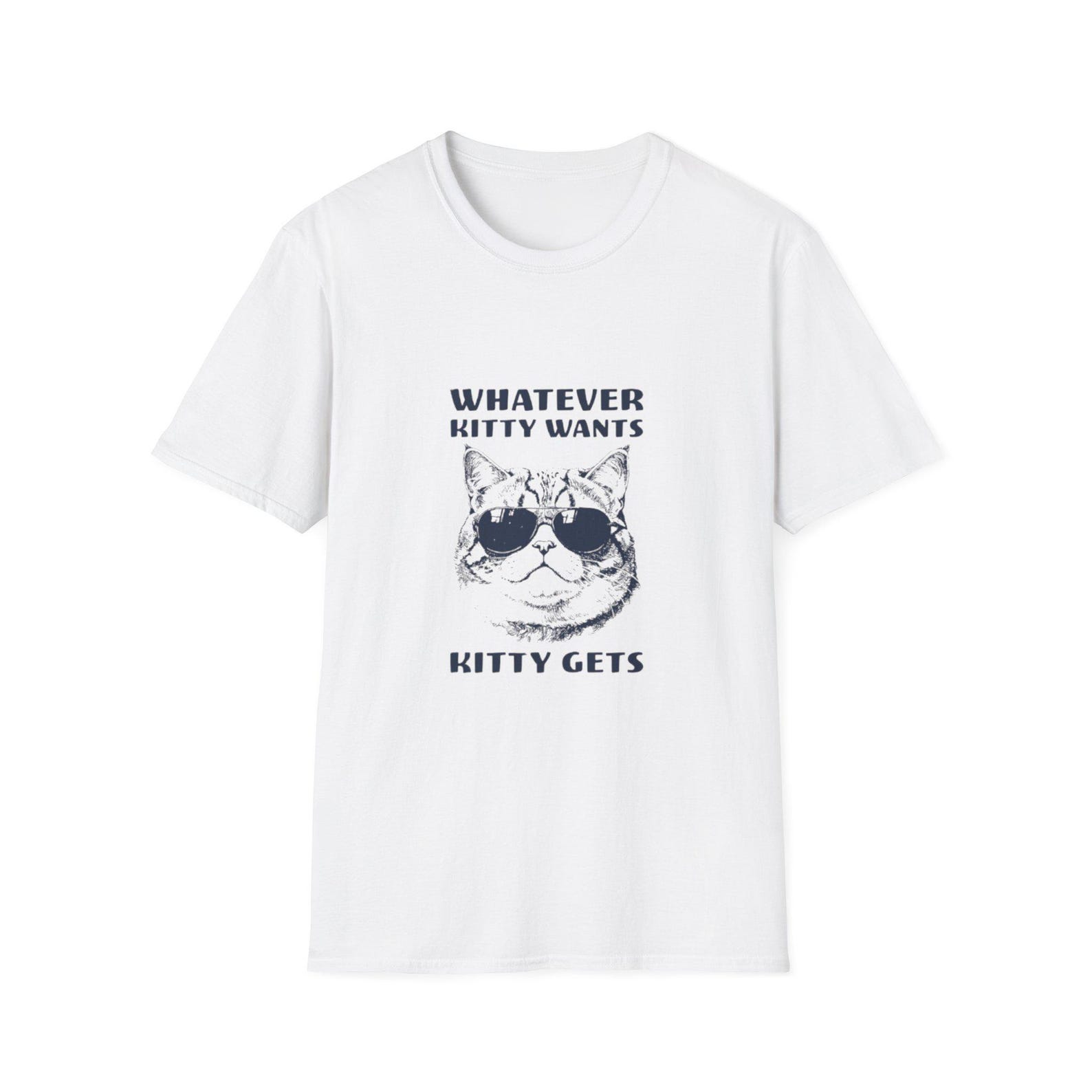 Whatever Kitty Wants Cat Sunglasses T-Shirt | Funny Cat Shirt 4XL