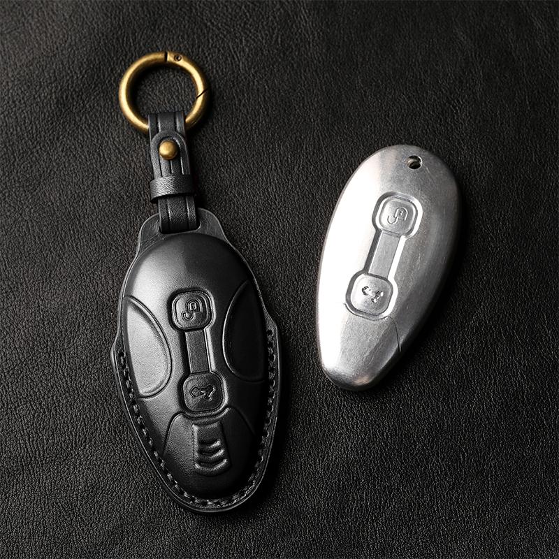 

2 Buttons Luxury Leather Motorcycle Key Case Cover for Piaggio Vespa GTV300 GTV GTS300 GT S300 GTS 300 2024 Keychain Accessories чёрный