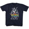 Voltron Cartoon Voltron Sketch With Logo Youth T Shirt 2T-YXL