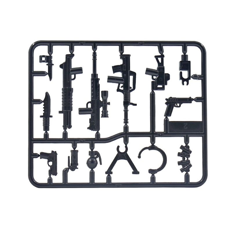 Non-Toxic Mini Action Figures Military Weapons Pack Moc Swat Special Forces Soldier Guns Modern Police City Army Building Block Bricks Toy