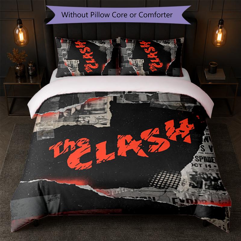 The Clash Print 3Pcs Bedding Set Duvet Cover With Two Pillowcases Soft Bed Linen For Household Bedroom