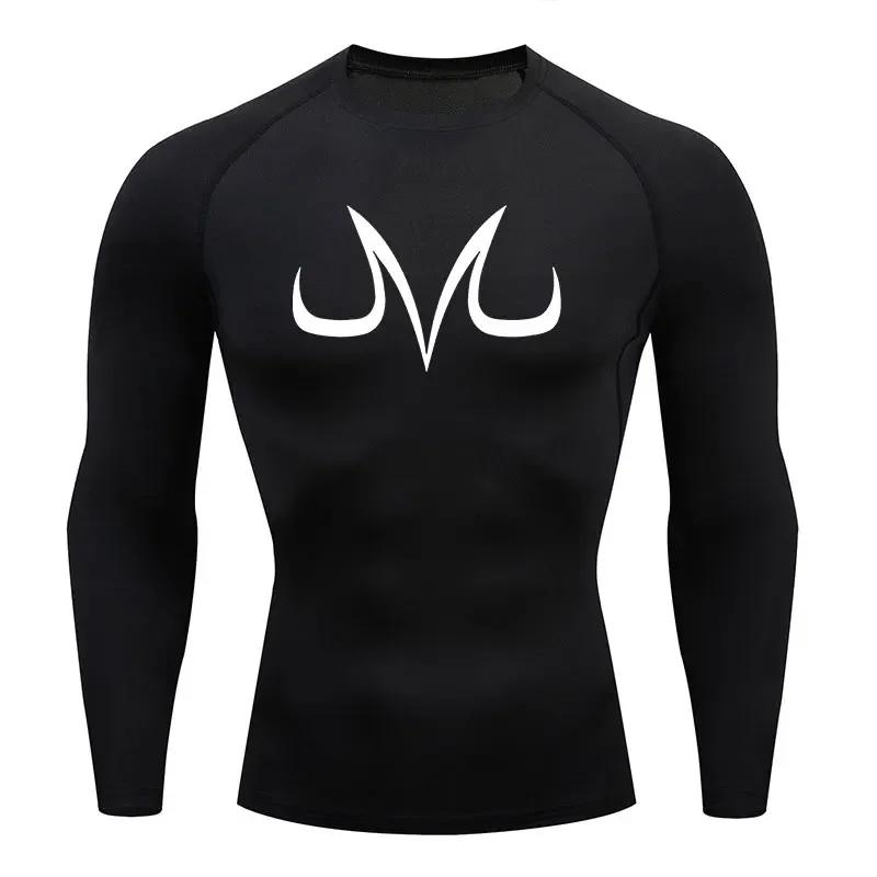 Clothing Fitness Anime Aesthetic Compression Shirt for Men Fitness Sport Quick Dry TShirts Tight Gym Tops Tee Summer Undershirts