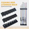 1Set Wall-mounted Fishing Rod Storage Rack 6 Holes Fishing Rod Stand Bracket  Fishing Accessory